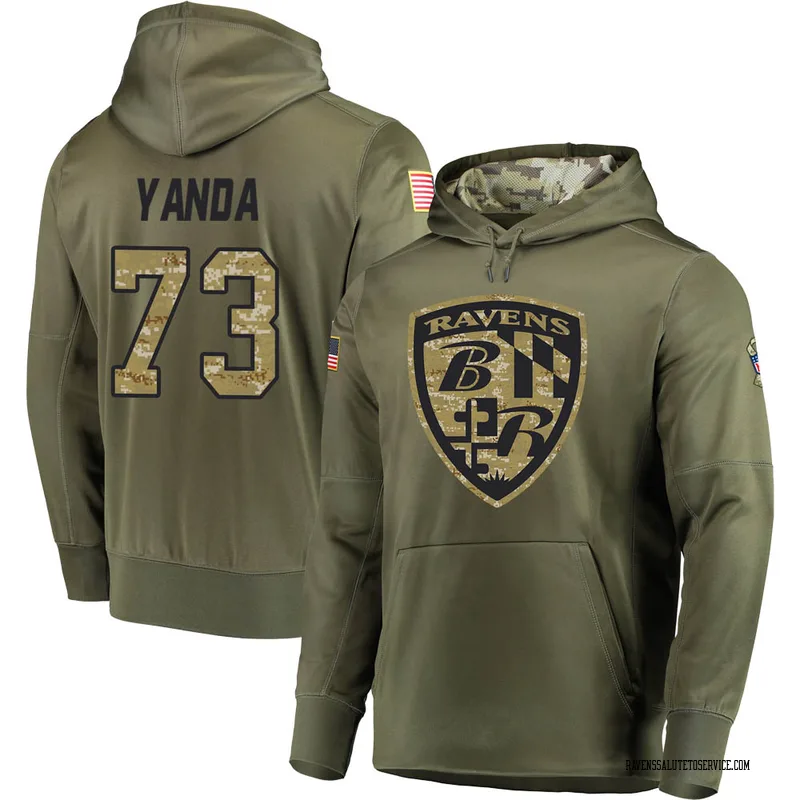 Limited Men's Marshal Yanda Camo Jersey - #73 Football Baltimore Ravens  2018 Salute to Service Size 40/M